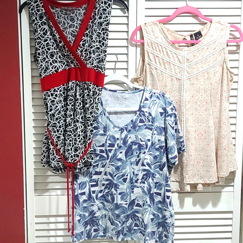 Womens tops 3 pk bundle. Size Petite Large